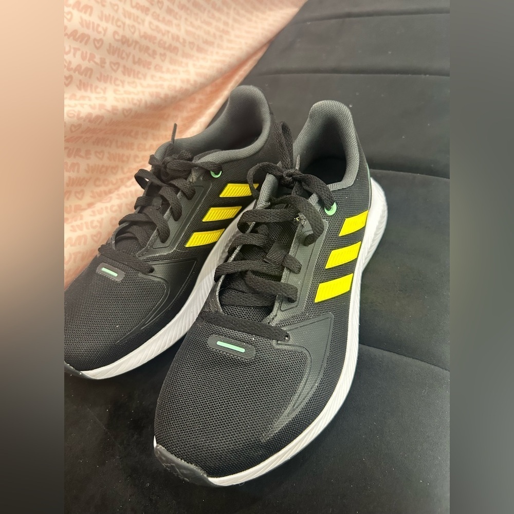 adidas RunFalcon 2.0 K - Black/Yellow Running shoes womens/kids